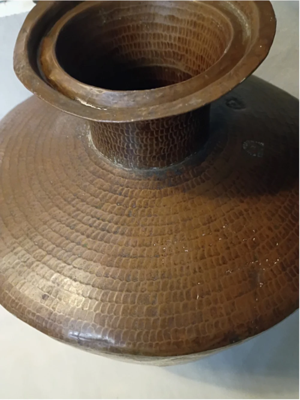 VTG Sumatra-Artisan Hand Hammered Copper Water Jar 12